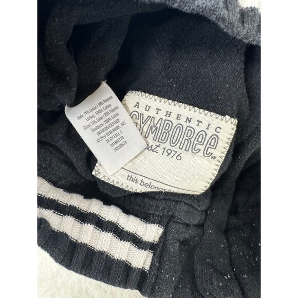 Gymboree Black Marled Fleece Bomber Jacket Boys Medium Kids Outerwear - Picture 3 of 4
